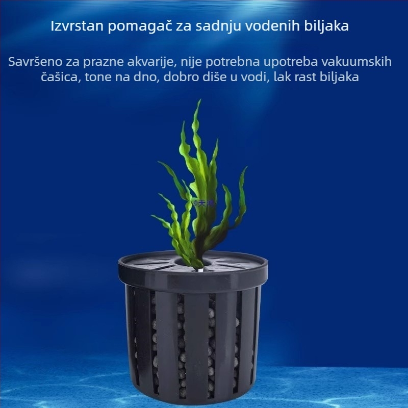 Hydroponska košarica za biljke u akvariju, stabilizator dna od blata, dekorativne vodene biljke za oblikovanje krajolika