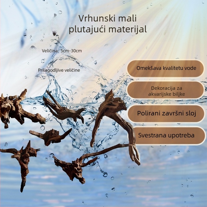 Dekor za akvarij: korijen od potopljenog drveta s grančicama