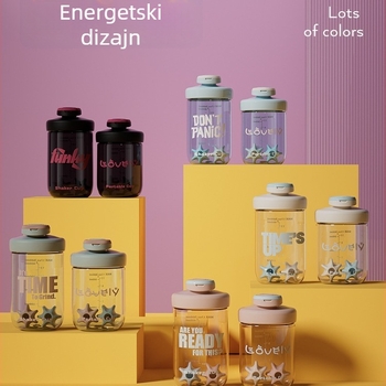500 ml shaker čaša, polikarbonat, minimalistička i elegantna čaša za voćni čaj