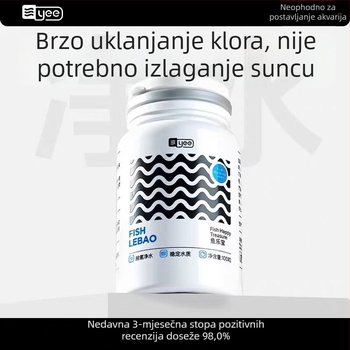 yee Yulebao nitrifikacijske bakterije za akvarij – tablete za dechloriranje, stabilizaciju vode, brz ciklus