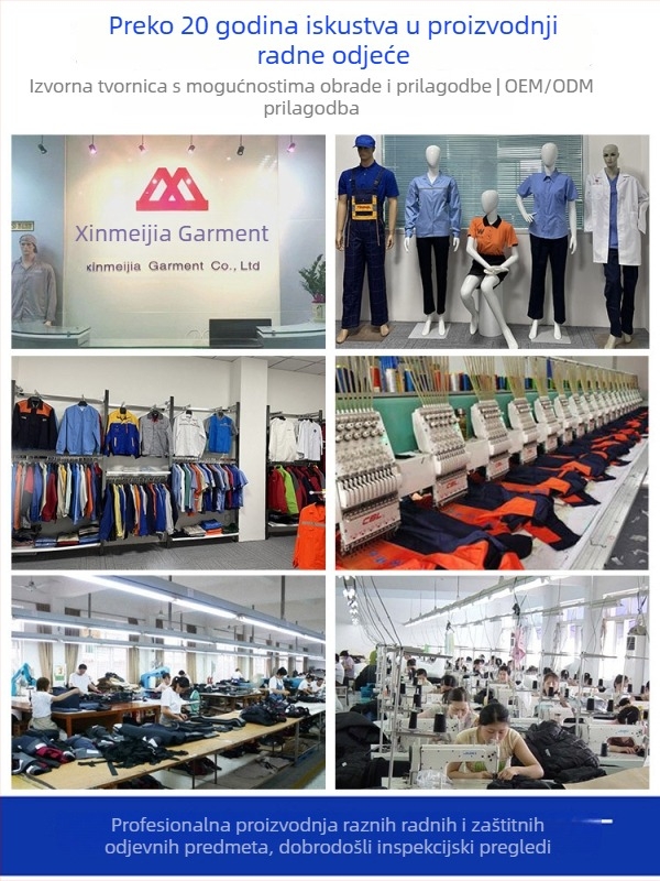 Dugi radni kaput za prehrambenu industriju, otporan na prašinu, zaštitno odijelo s prilagođenim logotipom