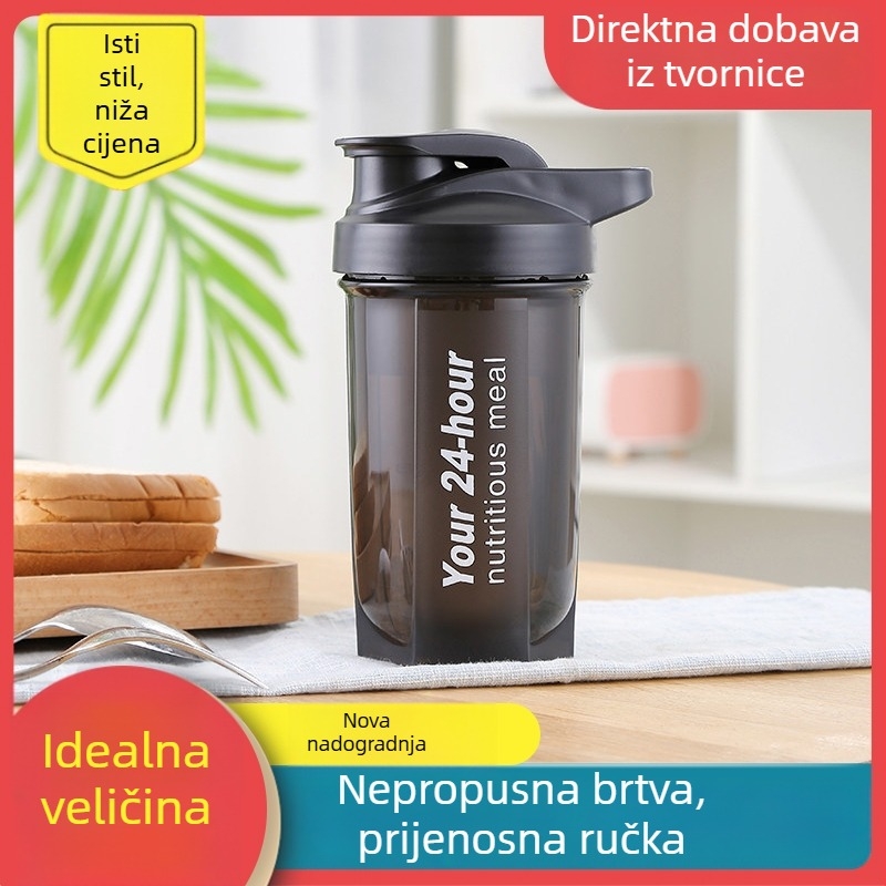Šejker za fitness s mjernom skalom – otporan na curenje, za čaj s mlijekom i proteinske šejkove