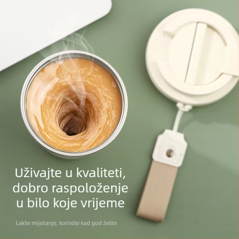 Nerđajuća čelična šalica za miješanje, električna, potpuno automatska, pametan kava milkshake shaker, prijenosna