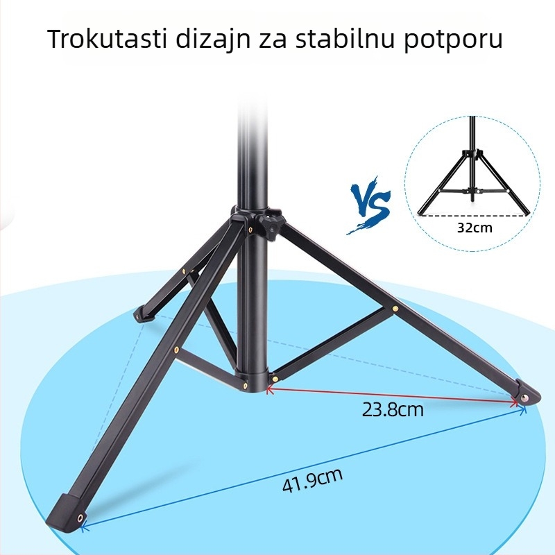Podni stativ za mobitel s podesivim fleksibilnim vratom, prijenosni foto-stativ