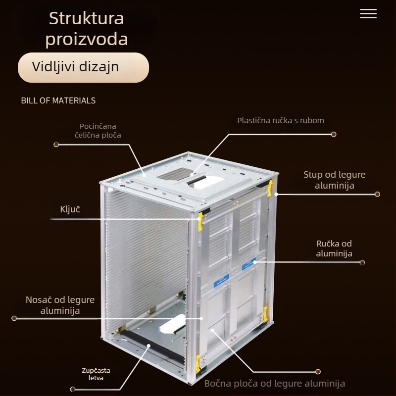 Antistatički aluminijski držač za PCB ploče s podesivim kopčom i SMT okvirom za učitavanje i istovar