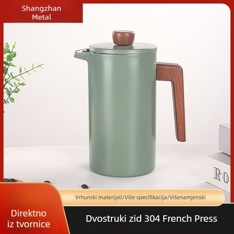 Filter od nehrđajućeg čelika 304 za kućnu upotrebu, mliječna pjena, čaj i kava, stil francuske preše