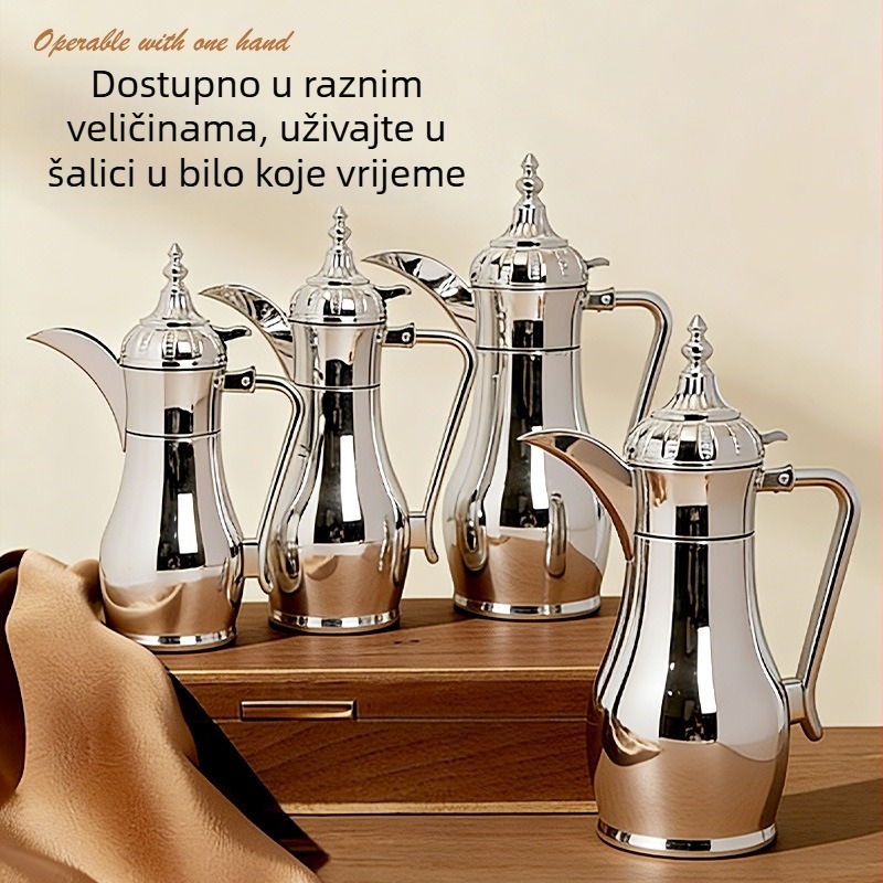 500/700 ml nehrđajućeg čelika, srednjoistočna posuda za kavu i čajnik, stil palače, zlatna boja, za kućnu upotrebu