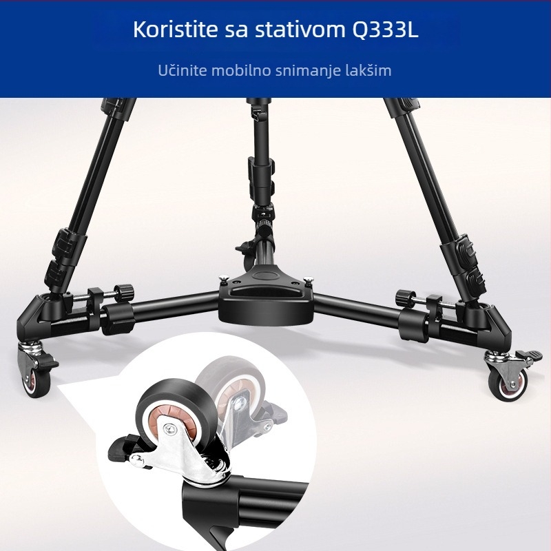 Lagani prijenosni stativ s hidraulijski amortiziranom pan-tilt glavom za DV i DSLR kamere, univerzalni nosač