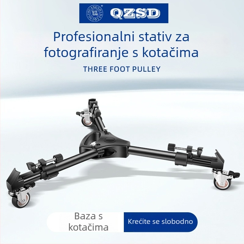 Lagani prijenosni stativ s hidraulijski amortiziranom pan-tilt glavom za DV i DSLR kamere, univerzalni nosač