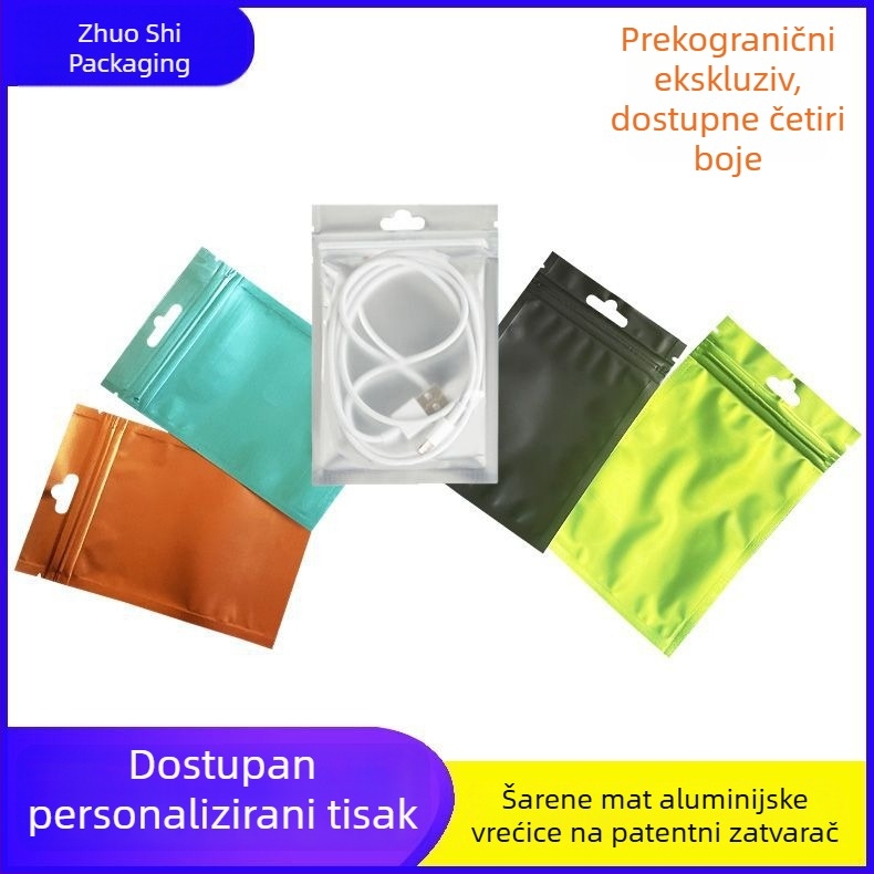 Crna torbica s aluminijskim premazom i matnim prozorom, samouzavirujuća; Yin-Yang kost torbica; digitalna torbica; poklon torba za mobitel; mali dodaci; ribolovački pribor