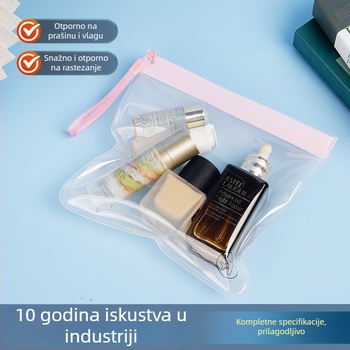 Eva prozirna mat kozmetička torbica sa zatvaračem, EVA PVC