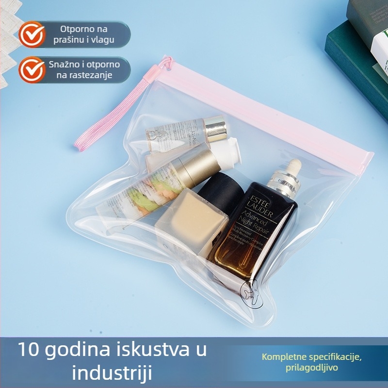 Eva prozirna mat kozmetička torbica sa zatvaračem, EVA PVC