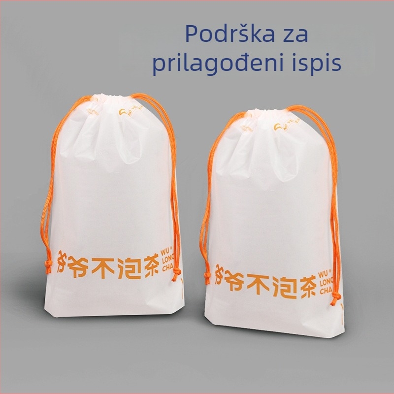 Prilagodljiva vrećica s vezicom, prozirna mat plastična vrećica za odjeću