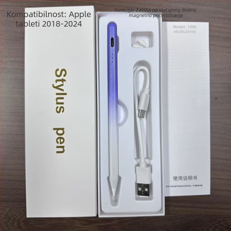 KHD-106 416 Kapacitivni stilus za Apple iPad – metalno tijelo, zaštita od slučajnog dodira, visokokvalitetni tablet stilus
