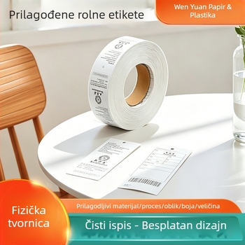 Prilagođene rolne viseće etikete za mušku i žensku odjeću te kućne tekstile, etikete s logom i certifikatom robne marke