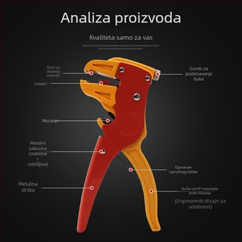 Antistatične kliješta s kacjim zobom (Duckbill) za skidanje izolacije i rezanje žica