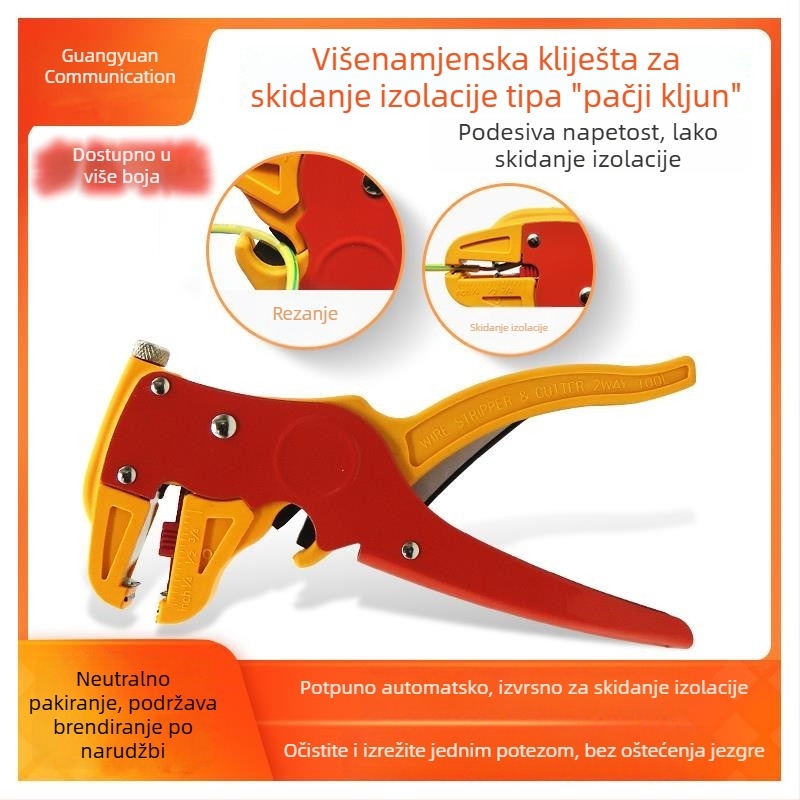 Antistatične kliješta s kacjim zobom (Duckbill) za skidanje izolacije i rezanje žica