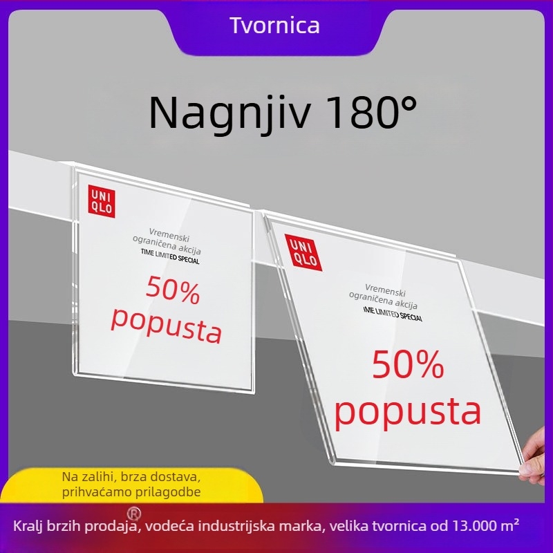Akrilne cjenovne naljepnice za supermarket proizvode, naljepnice za cijene čaja i ploče za predstavljanje proizvoda