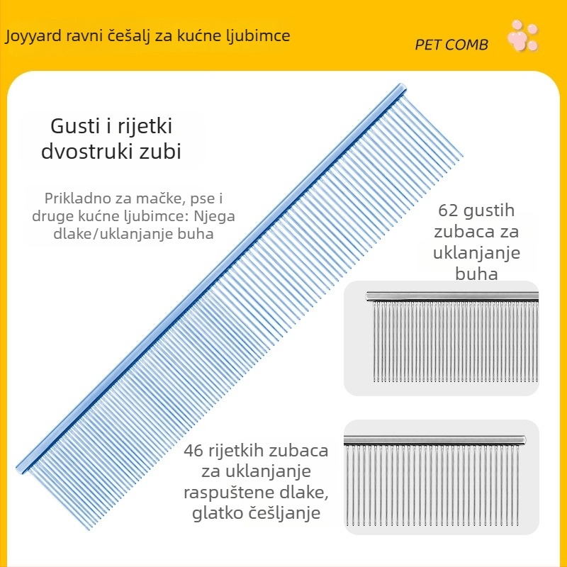 Čisti bakreni češalj za kućne ljubimce s igličastim zubima – raščešljavanje, masaža, antistatički