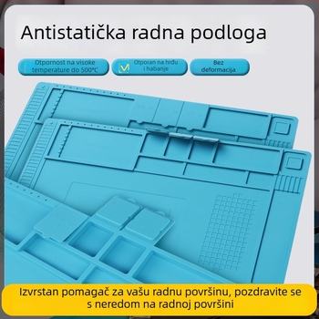 Antistatična radna podloga za popravak računala i mobitela s magnetskim odjeljcima za pohranu, otporna na visoke temperature i koroziju