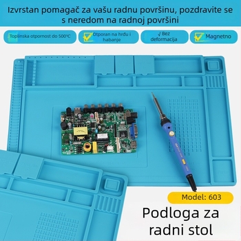 Antistatična radna podloga za popravak računala i mobitela s magnetskim odjeljcima za pohranu, otporna na visoke temperature i koroziju