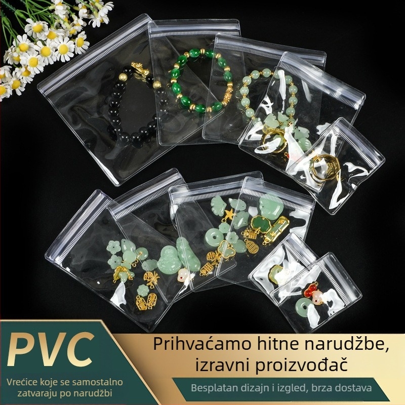 PVC vrećica za nakit sa samouzavaranjem, prozirna, debela, plastična za pohranu i zaštitu od oksidacije