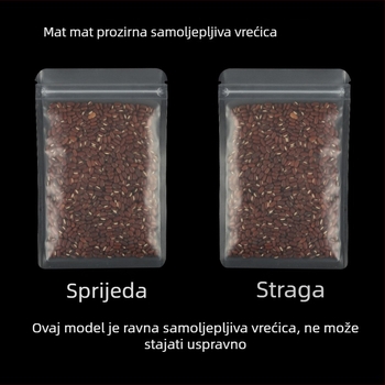 Matne prozračne samouzavirujuće vrećice za čaj, porcioniranje čaja i skladištenje nakita; prozirne plastične vrećice visoke prozirnosti.