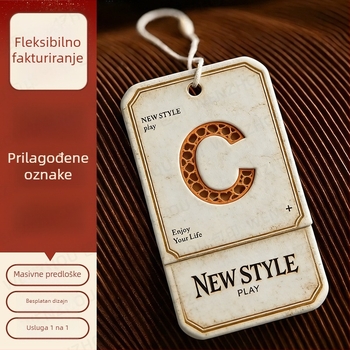 Vlastite viseće etikete od premazanog papira sa posebnim oblikom za odjeću, dizajn logotipa, za donje rublje i žensku odjeću