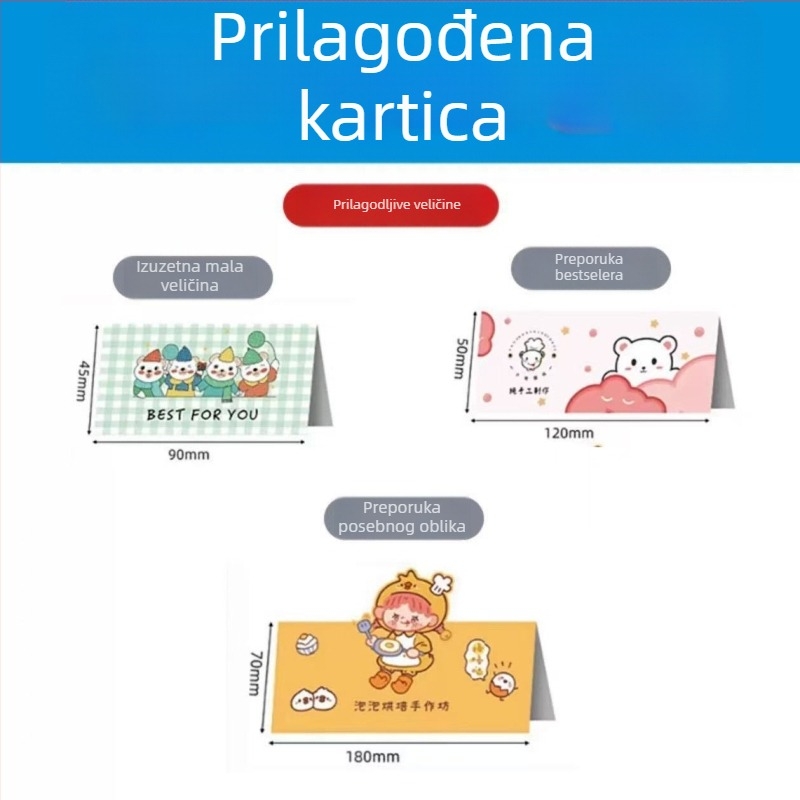 Prilagođeni sklopivi držač kartica, neobičnog oblika, viseće kartice, prilagođeni nakiti, zahvala, tisak na stražnjoj strani kartice