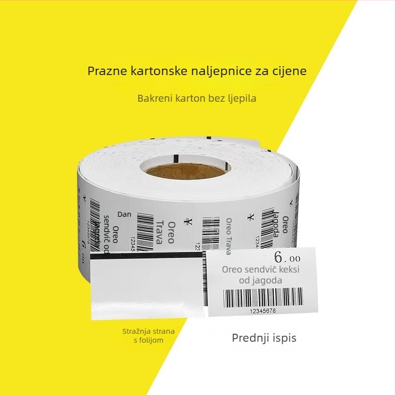 Etikete s cijenom za odjeću i dodatke, samoljepljive etikete, univerzalne etikete, kartonske etikete