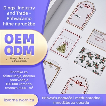 Prilagođene viseće etikete za odjeću, tiskanje logotipa za dječju, žensku i mušku odjeću, dizajn oznake za ovratnik, Kraft papir