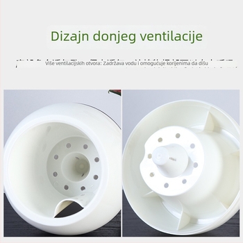 Oulinze kružna dvobojna plastična saksija s automatskim zalijevanjem