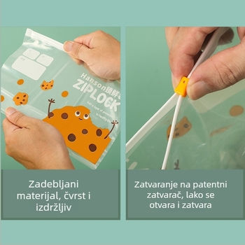 Vrećica za pohranu hrane sa zatvaračem, debela, za kuhinju i hladnjak, samozatvarajuća