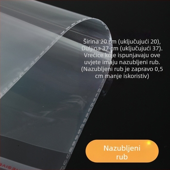OPP samoljepljiva vrećica, visoka prozirnost, širina 29 cm, samouzavaratljiva, bez ispisa logotipa