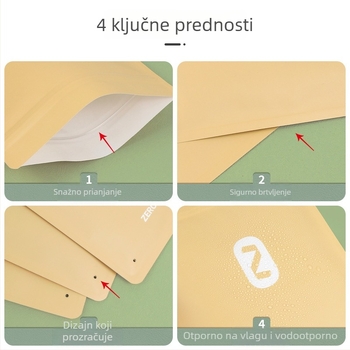 Prilagođene samozapečatljive vrećice za odjeću od kompozitnih materijala, debele vrećice za donje rublje, Kraft papir, izrađene po narudžbi za muškarce i žene, debele i izdržljive.