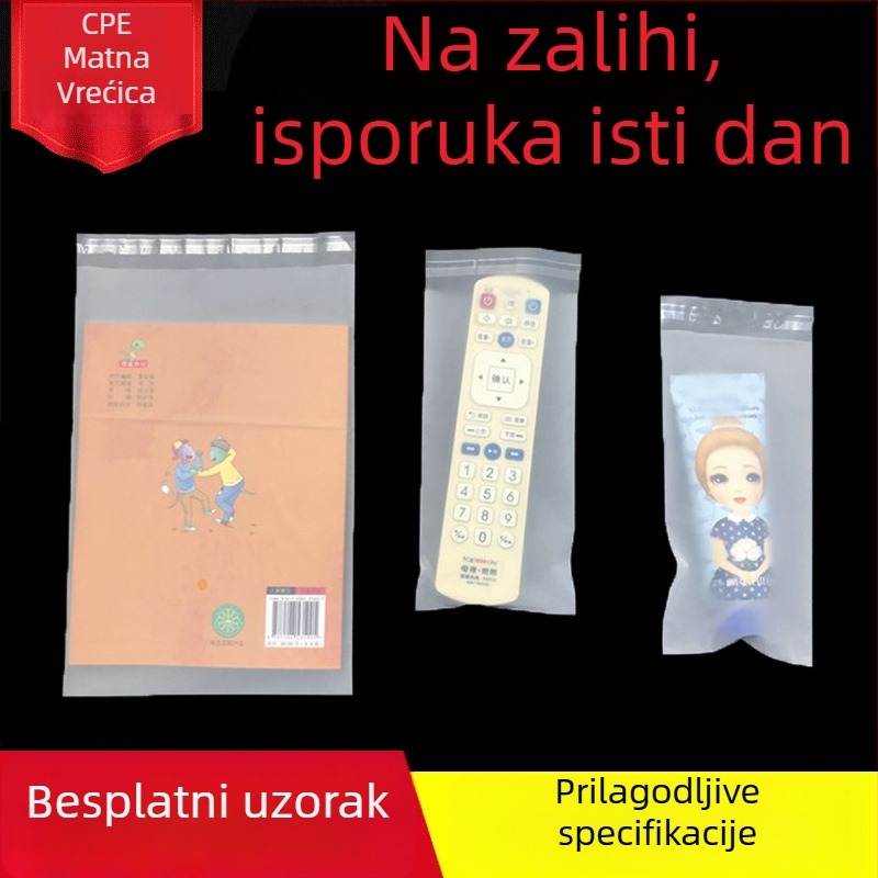 Matni CPE plosnato džepno samoljepljivo vrećico, prozirno, za pakiranje, 0,16 mm