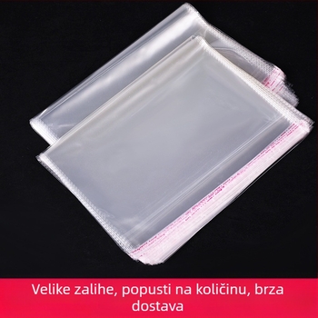 Velika prozirna samoljepljiva OPP četvrtasta vrećica, debela, za pakiranje malih nakita