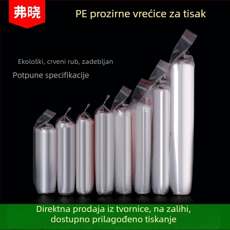 Prozirne PE samouzavaratne vrećice, debele, za hranu, nakit i pakiranje za pečenje