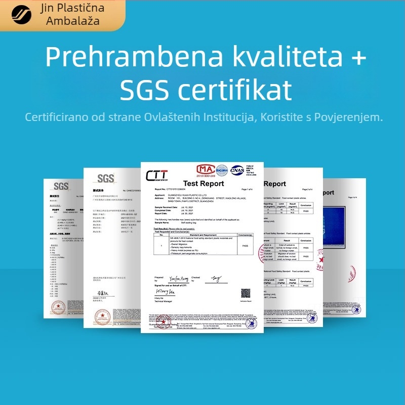 Prilagođena prozirna PE samouzavírna vrećica s kopčom za zatvarač odjeće