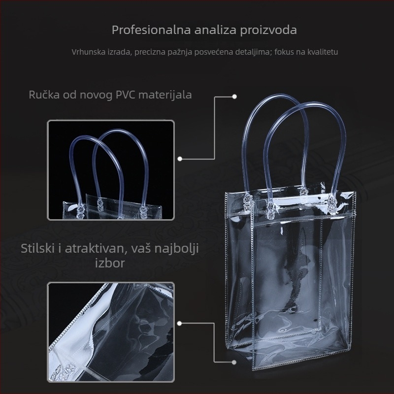 Prozirna PVC svadbena torbica za darove i kozmetiku s otiskom logotipa