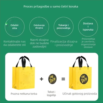 Prilagodljiva laminirana netkana torba za poklon s ručkama – za odjeću i kupovinu