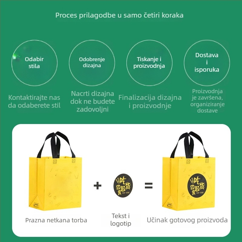 Prilagodljiva laminirana netkana torba za poklon s ručkama – za odjeću i kupovinu