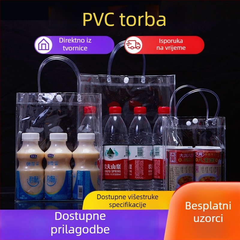 Prozirna PVC vrećica za pakiranje poklona, prozirna plastična vrećica za pakiranje bombona i mliječnog čaja, po narudžbi