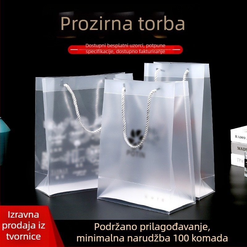 Prozirna PP matirana torba za poklone, plastična torba za odjeću, torba za poklone za Festival zmajevih brodova