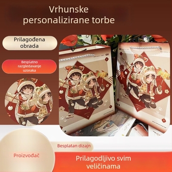 Prilagođene luksuzne darovne torbe za trgovine odjećom, elegantne torbe s kvadratnim dnom