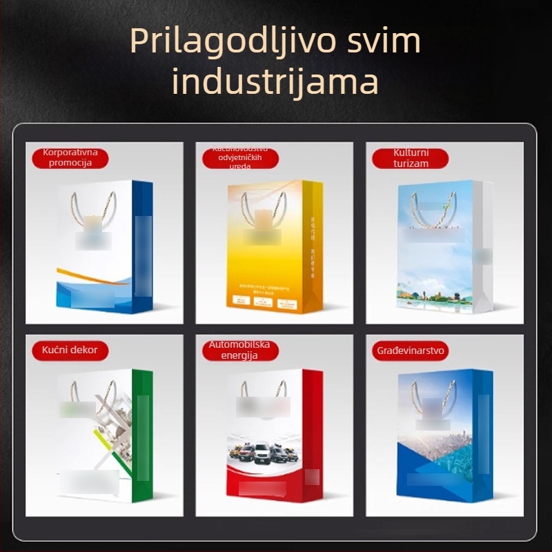 Prilagođene luksuzne darovne torbe za trgovine odjećom, elegantne torbe s kvadratnim dnom