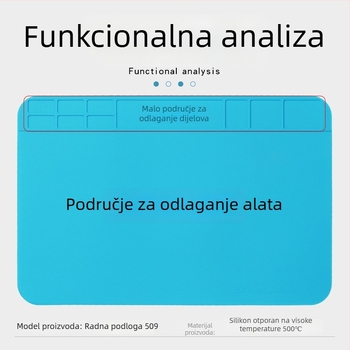 Visokotemperaturna, bez mirisa silikonska podloga za popravak mobilnih telefona, radna podloga za zavarivanje s anti-korozijskom magnetnom osnovom