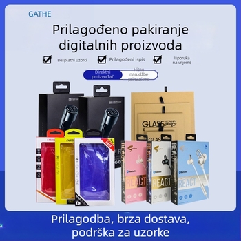 Personalizirana kutija za pakiranje za data kabele, zaštitne folije za mobitele i Bluetooth dodatke; plastična kutija za pohranu i pakiranje futrole za mobitel