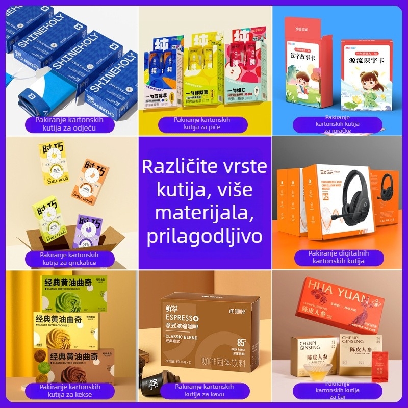 Prilagođeno pakiranje za zaštitno staklo za telefon, kutija za podatkovni kabel i slušalice, šarena kutija za film objektiva – darovni set