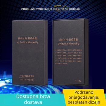 Kutija za pakiranje futrole za mobitel, crni kraft papir, dvodijelni poklopac, kompatibilno s iPhone 13/14 Pro, neutralno univerzalno, poklon kutija s zaštitnim staklom